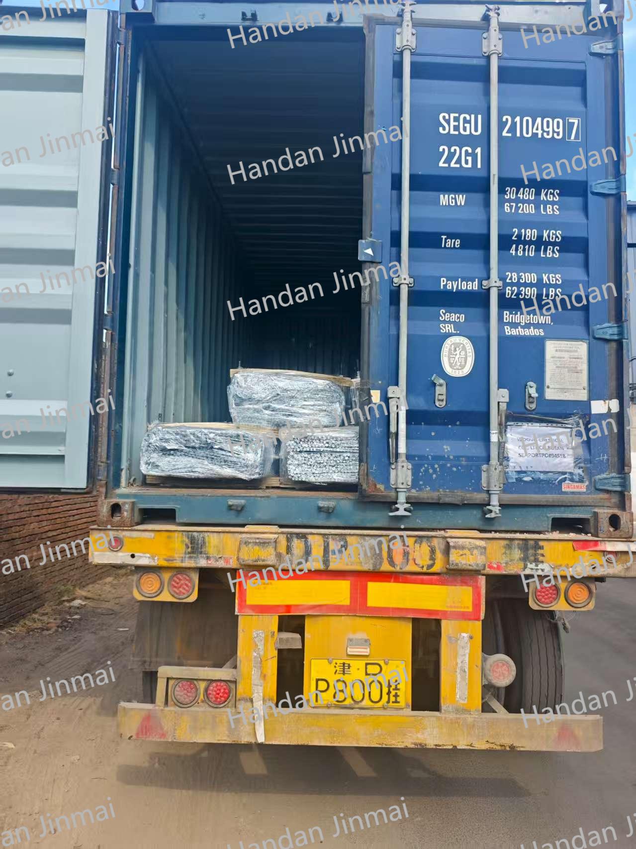Galvanized ground rod set off