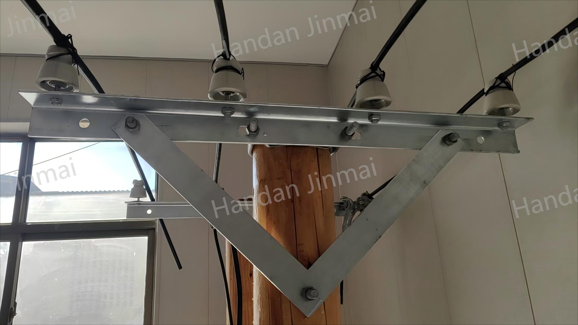 What is the role of crossarms in a power system?