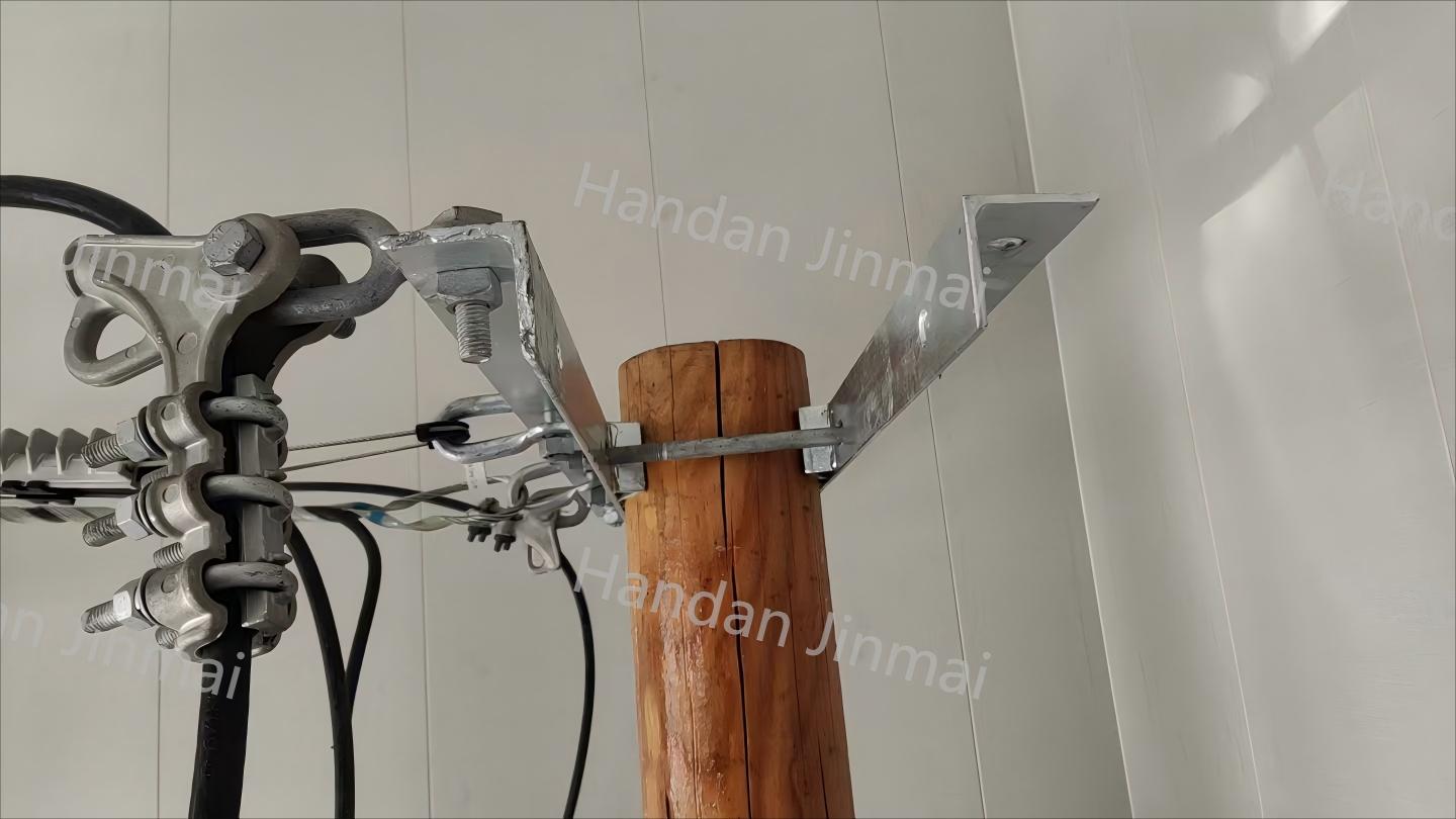 What is the role of crossarms in a power system?